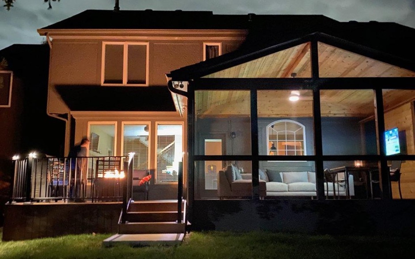 screened porch and deck combinations